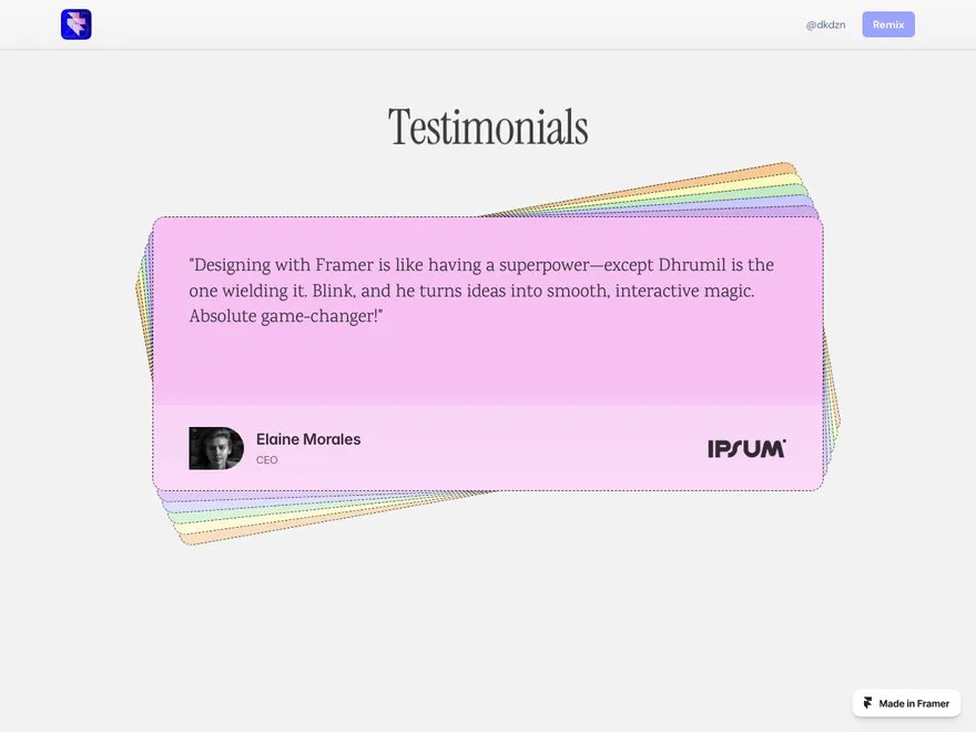 Frabruary day 11: Testimonial deck
